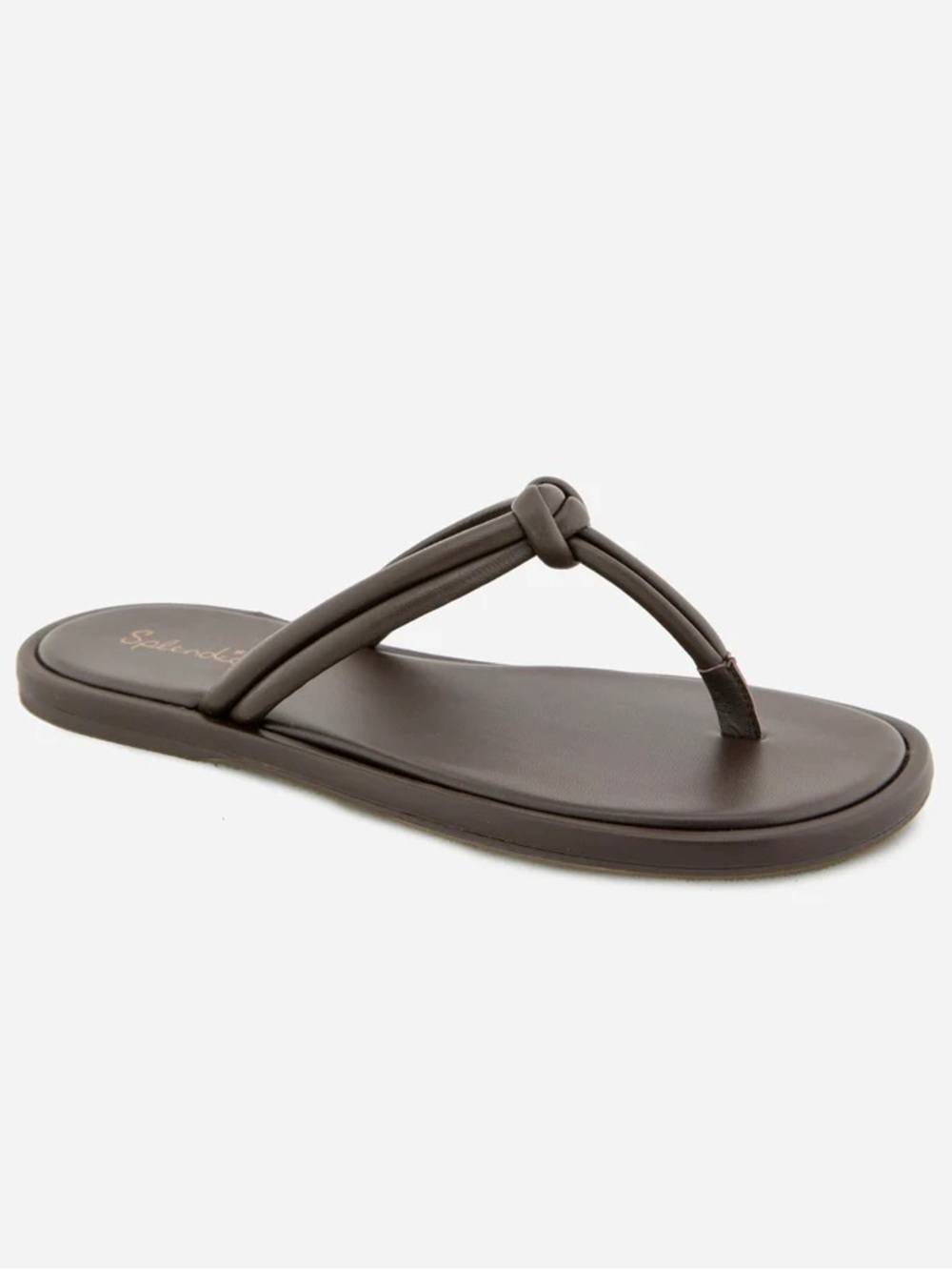 Splendid Fedora Leather Sandal in Spice Brown